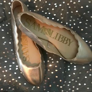 Brand New Sam & Libby Scallop Edge Ballet Flats